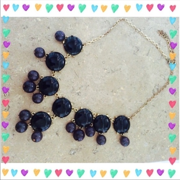 Purple Bubble Statement Necklace - Picture 2 of 3